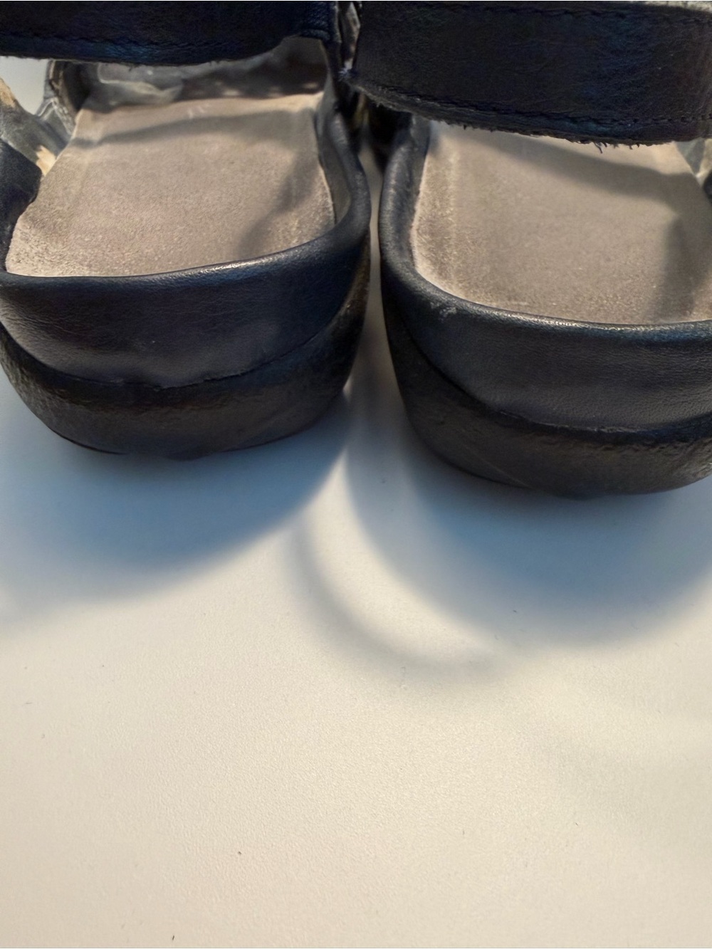 Naot Navy Perforated Leather Slingback Flats - Picture 3 of 9